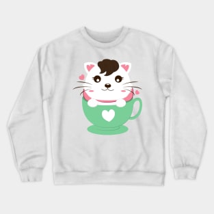 funny cat Shirt Kitty, Kitten, Tee Men Women Ladies Funny, Present I Love Cats, Animal Lover T-shirt, Whiskers Face Girlfriend Cute,t-shirts for cat lovers Crewneck Sweatshirt